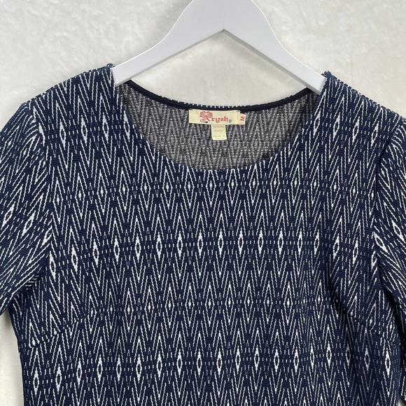 Anthropologie Aryeh Stretch Black Sheath Dress Geometric Pattern ¾ Sleeve Medium - Picture 10 of 14